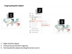 As world map with icons for global networking powerpoint template