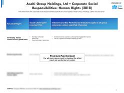 Asahi group holdings ltd corporate social responsibilities human rights 2018