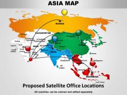 Asia continents map design 1114