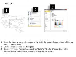 Asia continents map ppt theme 1114