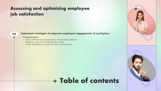 Assessing And Optimizing Employee Job Satisfaction Powerpoint Presentation Slides V Informative Best