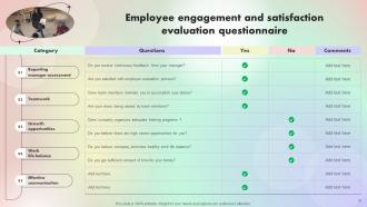 Assessing And Optimizing Employee Job Satisfaction Powerpoint Presentation Slides V Colorful Good