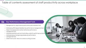 Assessment Of Staff Productivity Across Workplace Powerpoint Presentation Slides