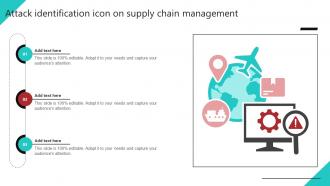 Attack Identification Icon On Supply Chain Management