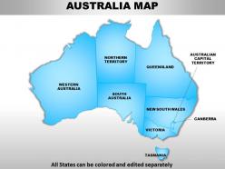 Australia continents powerpoint maps with act territory