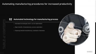 Automating Manufacturing Procedures For Increased Productivity Powerpoint Presentation Slides