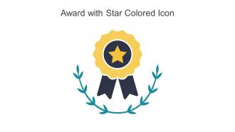 Award With Star Colored Icon In Powerpoint Pptx Png And Editable Eps Format