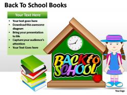 Back to school books powerpoint presentation slides