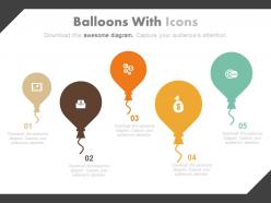 Balloons with icons creative infographics powerpoint slides