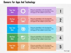 Banners for apps and technology flat powerpoint design