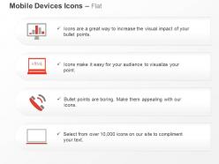 Bar graph laptop phone communication ppt icons graphics