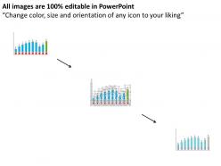 Bar graph made with pencil for leadership flat powerpoint design