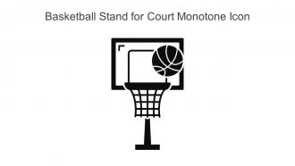 Basketball Stand For Court Monotone Icon In Powerpoint Pptx Png And Editable Eps Format