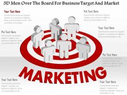 Bb 3d men over the board for business target and market powerpoint template