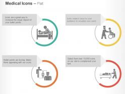 Bed wheel chair medical treatment ppt icons graphics