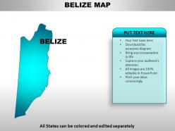 Belize country powerpoint maps