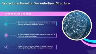 Benefits of Blockchain Technology Training Module on Blockchain Technology and its Applications Training Ppt