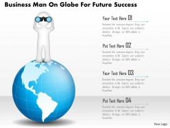 Bg business man on globe for future success powerpoint template