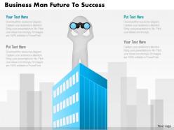 Bi business man with future vision and success powerpoint template