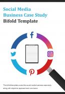 Bi fold social media business case study template document report pdf ppt one pager