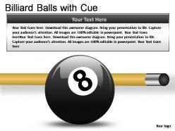 Billiard balls with cue powerpoint presentation slides