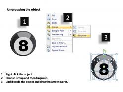 Billiard balls with cue powerpoint presentation slides