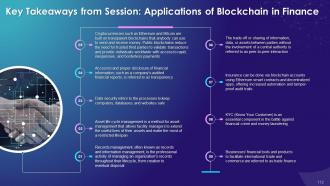 Blockchain Technology Applications in Finance Industry Training Ppt