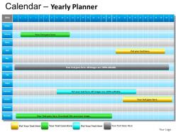 Blue calendar 2011 powerpoint presentation slides