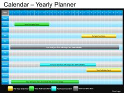 Blue calendar 2011 powerpoint presentation slides db