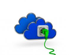 Blue cloud graphic stock photo