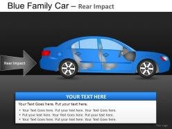 Blue family car side view powerpoint presentation slides db