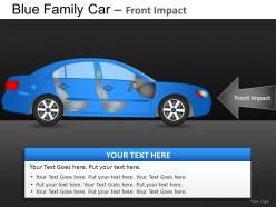 Blue family car side view powerpoint presentation slides db