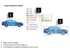 Blue family car side view powerpoint presentation slides db