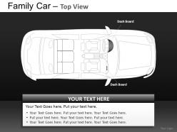 Blue family car top view powerpoint presentation slides db