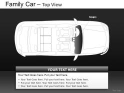 Blue family car top view powerpoint presentation slides db