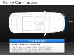 Blue family car top view powerpoint presentation slides db