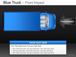 Blue truck top view powerpoint presentation slides db