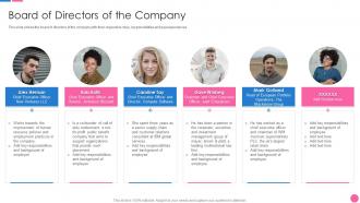 Board Of Directors Of The Company Stakeholder Management Analysis