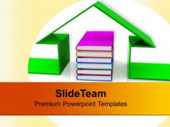 Book and the house conceptually future powerpoint templates ppt themes and graphics 0113