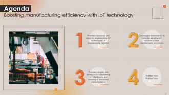 Boosting Manufacturing Efficiency With IoT Technology Powerpoint Presentation Slides Aesthatic Idea