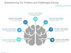 Brainstorming for problem and challenges solving powerpoint slide