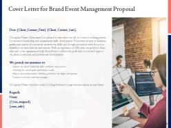 Brand event management proposal powerpoint presentation slides