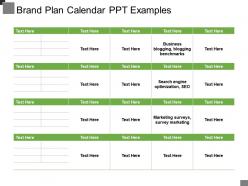 Brand plan calendar ppt examples