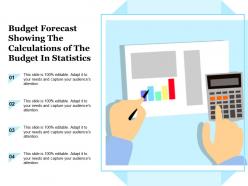 Budget forecast showing the calculations of the budget in statistics