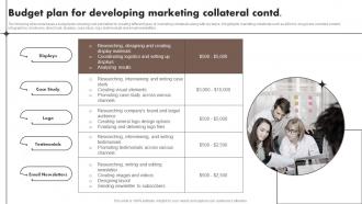 Budget Plan For Developing Marketing Collateral Content Marketing Tools To Attract Engage MKT SS V Informative Researched