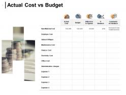 Budget Projection Powerpoint Presentation Slides