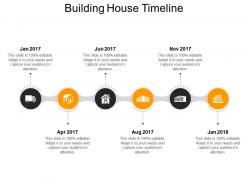 Building house timeline ppt background graphics