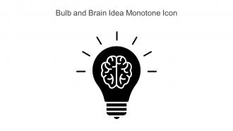 Bulb And Brain Idea Monotone Icon