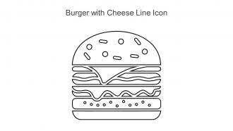 Burger With Cheese Line Icon