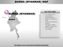 Burma country powerpoint maps